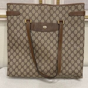 Gucci Beige and Brown GG Tote